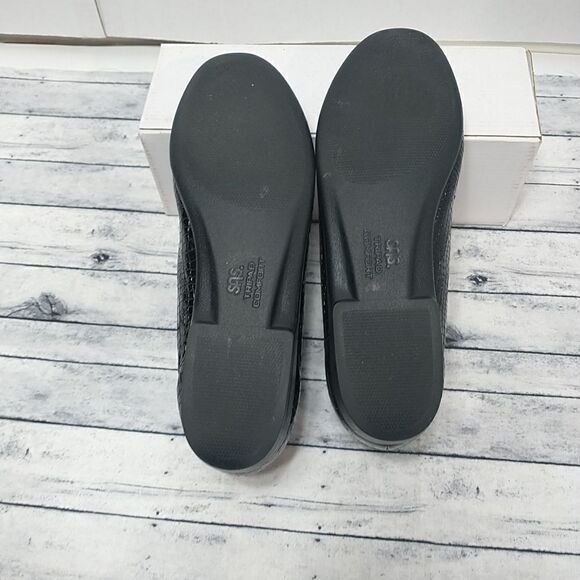SAS Tripad Comfort Croc. Design Slip On Loafer Black Patrnt Leather women's 11N - Picture 8 of 10